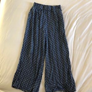 Blue & White Palazzo Pants